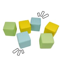 Softbausteine-Set mit 6 Schaumstoffwürfeln