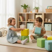 Softbausteine-Set mit 6 Schaumstoffwürfeln