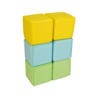 Softbausteine-Set mit 6 Schaumstoffwürfeln