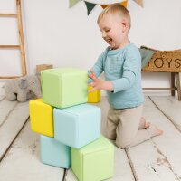 Softbausteine-Set mit 6 Schaumstoffwürfeln