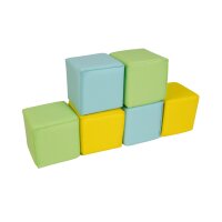 Softbausteine-Set mit 6 Schaumstoffwürfeln