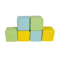 Softbausteine-Set mit 6 Schaumstoffwürfeln