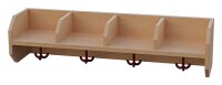 Garderobenablage offen 80 cm-4 Plätze