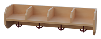 Garderobenablage offen 80 cm-4 Plätze
