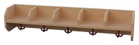 Garderobenablage offen 100 cm-5 Plätze