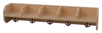 Garderobenablage offen 100 cm-5 Plätze