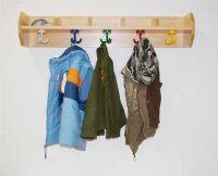 Garderobenablage offen 120 cm-6 Plätze