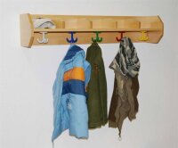 Garderobenablage offen 120 cm-6 Plätze