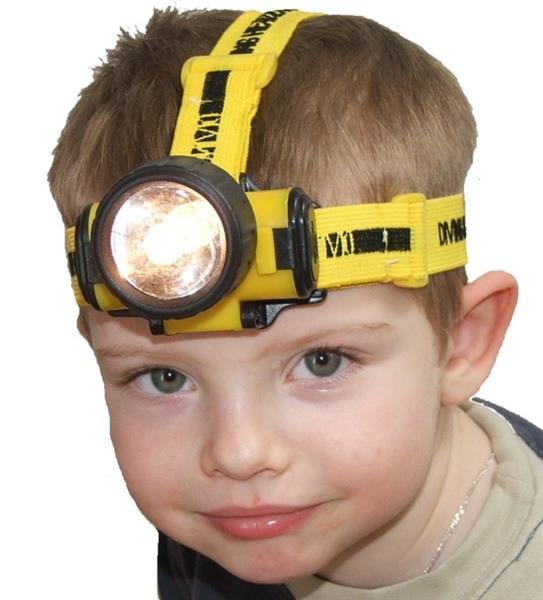 Stirnlampe Kopflampe  BOT LED Kinder alle Farben NEU Headlight Kids 