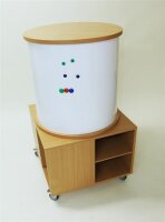 Whiteboard- Litfaßsäule drehbar und fahrbar 120 cm