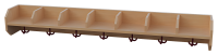 Garderobenablage offen 140 cm-7 Plätze