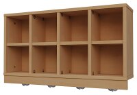 Garderobenablage geschlossen 80 cm-4 Plätze