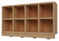 Garderobenablage geschlossen 80 cm-4 Plätze