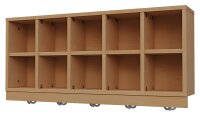 Garderobenablage geschlossen 100 cm-5 Plätze