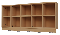 Garderobenablage geschlossen 100 cm-5 Plätze