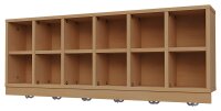 Garderobenablage geschlossen 120 cm-6 Plätze