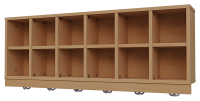 Garderobenablage geschlossen 120 cm-6 Plätze
