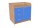 Wickelkommode mit 3 Schüben + Türen + Einlegeböden Max Dekor Ahorn blau