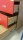 Wickelkommode mit 3 Schüben + Türen + Einlegeböden Max Dekor Ahorn rot