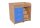 Wickelkommode mit 3 Schubladen und Treppe Dekor Ahorn blau
