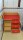 Wickelkommode mit 3 Schubladen und Treppe Dekor Buche rot