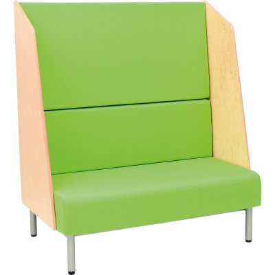 101615 grün Sofa mit Hochlehne lackierte Blenden