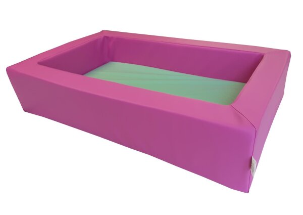Bettchen pink (8217) + Matratze Türkis